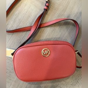 Michael Kors Fulton Double Zip Leather Crossbody